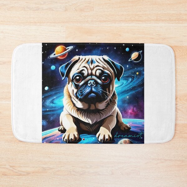 Item preview, Pug in space designed and sold by DreamistStore.