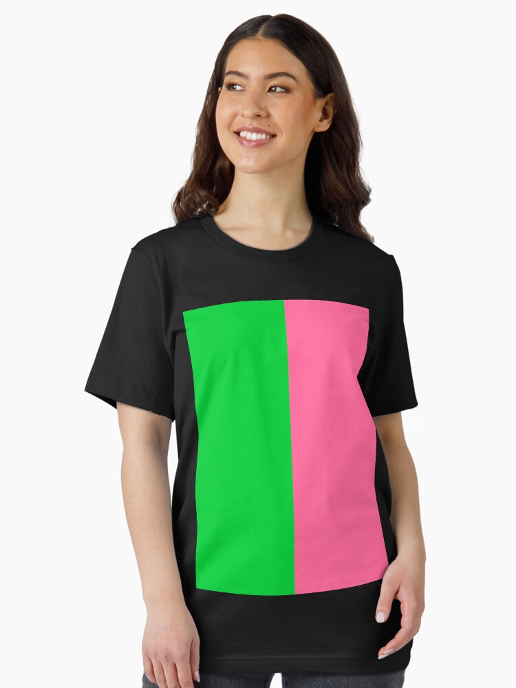 Pink Green Two Tone Color Split