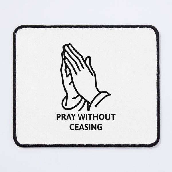 Item preview, Pray Without Ceasing Black And White Prayer Hands designed and sold by PMCreative.