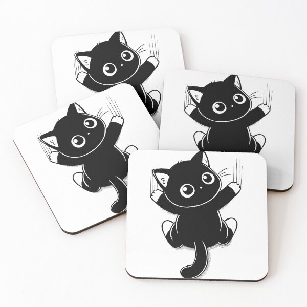 Item preview, Big black cat hanging with its claws designed and sold by SophiaOnePiece.