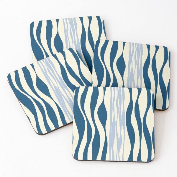 Item preview, Ebb and Flow in Dark Blue, Light Blue and Cream designed and sold by LAEC-Shop.