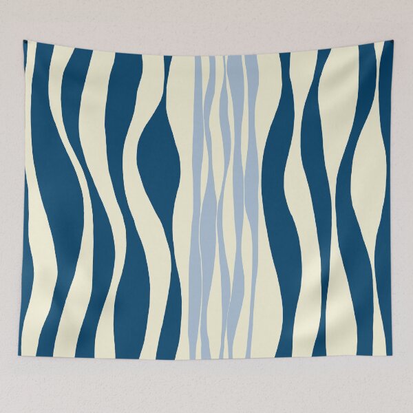 Item preview, Ebb and Flow in Dark Blue, Light Blue and Cream designed and sold by LAEC-Shop.
