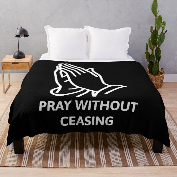 Item preview, Pray Without Ceasing White And Black Prayer Hands designed and sold by PMCreative.