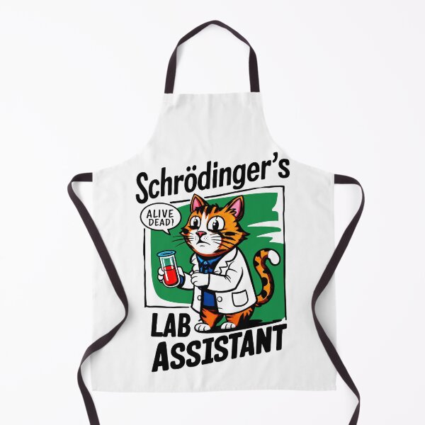 Item preview, SCHRÖDINGER'S LAB ASSISTANT: Unraveling the Feline Paradox in Black, Green, and Red designed and sold by SplashTastic.