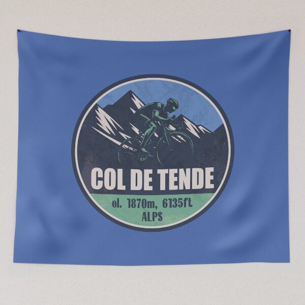 Item preview, Col de Tende France-Italy Cycling Mountain Design designed and sold by CynthiaGraphics.