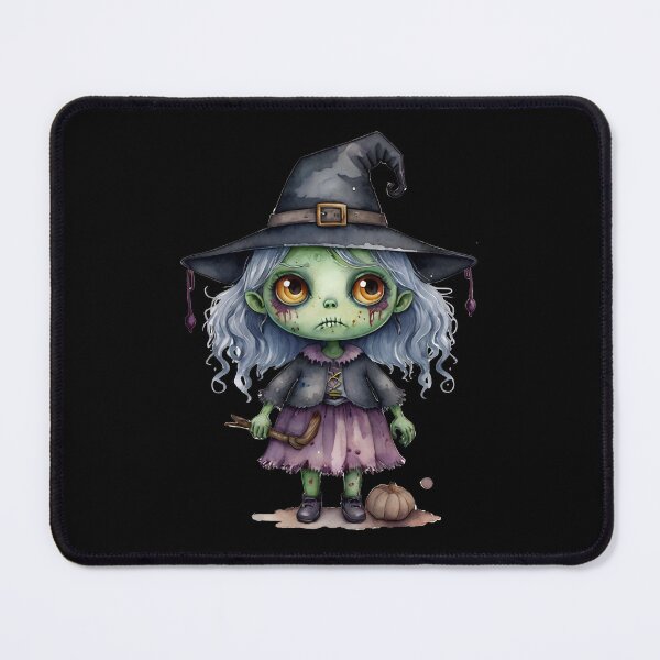 Item preview, Little Horrors - Zombie Witch with Pumpkin - Carly (Black Variant) designed and sold by Creep-Vault.