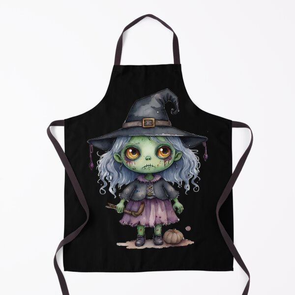 Item preview, Little Horrors - Zombie Witch with Pumpkin - Carly (Black Variant) designed and sold by Creep-Vault.
