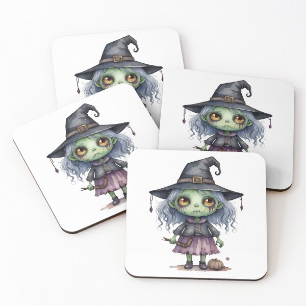 Item preview, Little Horrors - Zombie Witch with Pumpkin - Carly (White Variant) designed and sold by Creep-Vault.