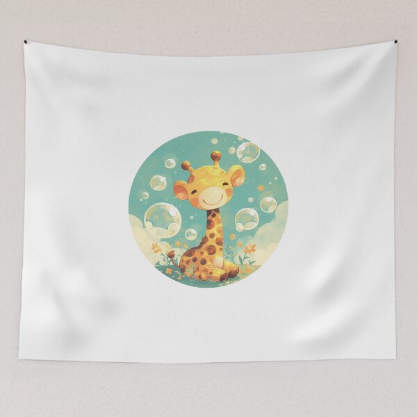 Item preview, Giraffe // Cute Giraffe art // kids // children // Bubbles designed and sold by SMARTKIT  DESIGNAGENCY.