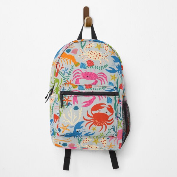 Item preview, Crustacean station - crabs and lobsters assemble! on grey - cute design by Cecca Designs designed and sold by Cecca-Designs.