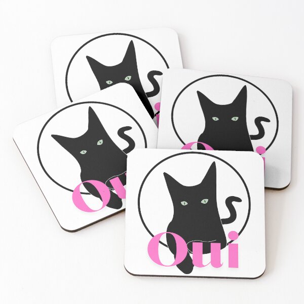 Item preview, Oui - Word in Print with Black Cat: Celebrating Whimsical Elegance designed and sold by MomonoShop.