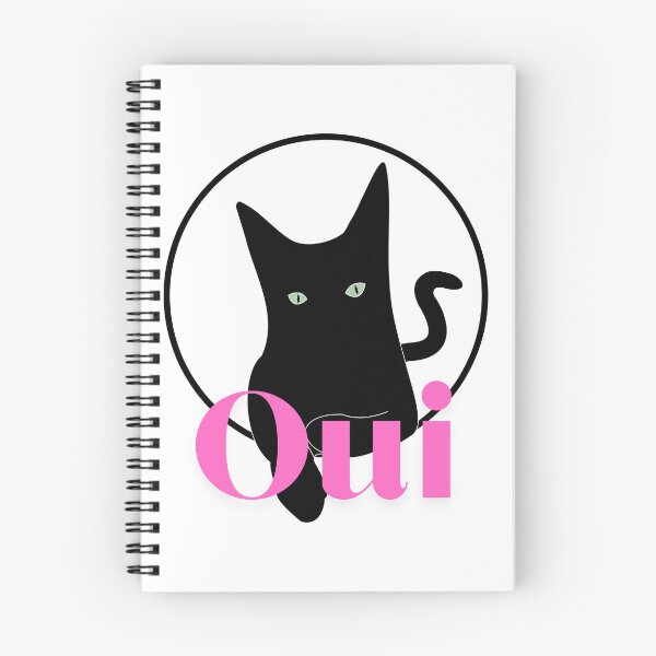 Item preview, Oui - Word in Print with Black Cat: Celebrating Whimsical Elegance designed and sold by MomonoShop.