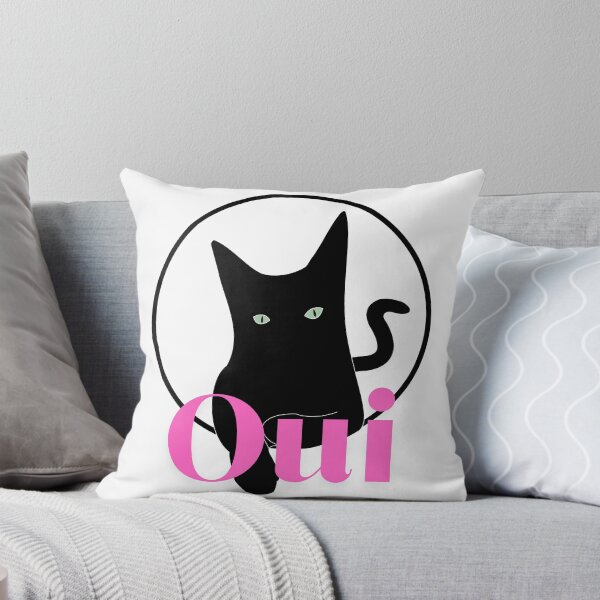 Item preview, Oui - Word in Print with Black Cat: Celebrating Whimsical Elegance designed and sold by MomonoShop.