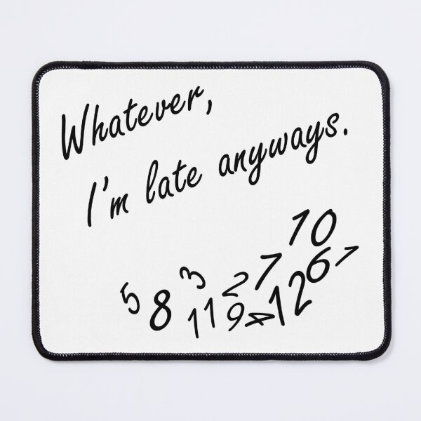 Item preview, jumbled clock face. Whatever I'm Late anyways designed and sold by LaughingProf.
