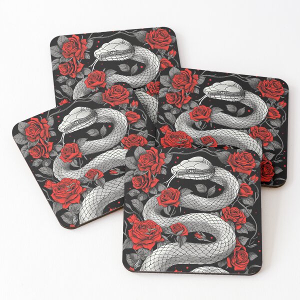 Item preview, Red Roses with a Viper designed and sold by OccultDreams.