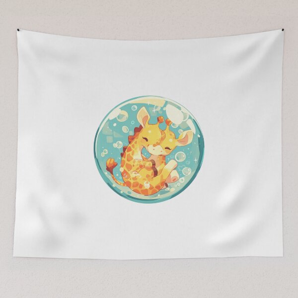 Item preview, Giraffe // Cute Giraffe art // kids // children // Bubbles designed and sold by SMARTKIT  DESIGNAGENCY.