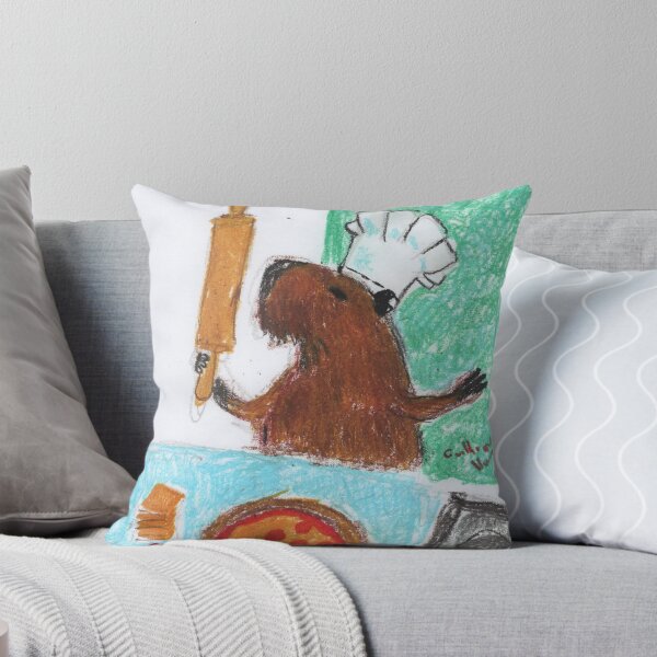 Item preview, capybara making a delicious pizza designed and sold by guilhernunes.