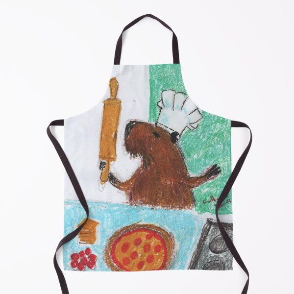 Item preview, capybara making a delicious pizza designed and sold by guilhernunes.