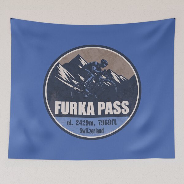 Item preview, Furka Pass (Furkapass) Switzerland Cycling Mountain Design designed and sold by CynthiaGraphics.
