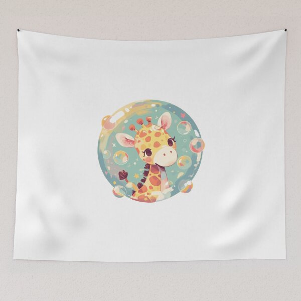 Item preview, Giraffe // Cute Giraffe art // kids // children // Bubbles designed and sold by SMARTKIT  DESIGNAGENCY.