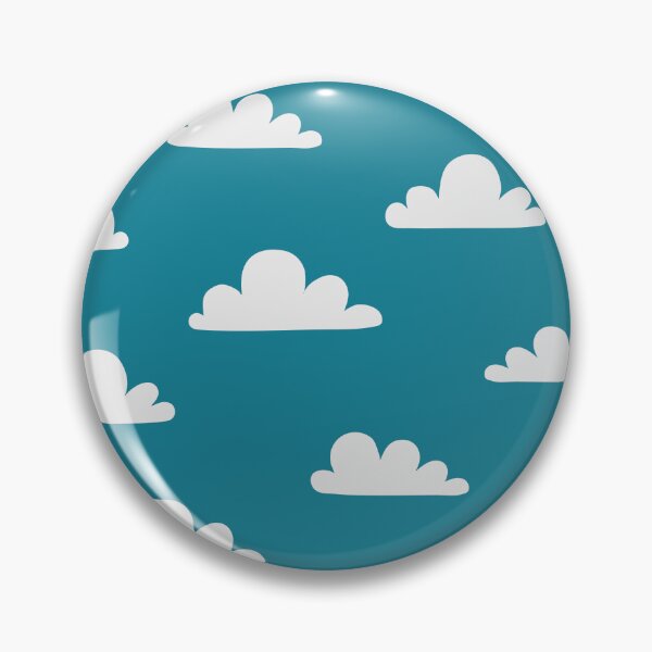 Item preview, Cartoon Clouds - white on turquoise by Cecca Designs designed and sold by Cecca-Designs.