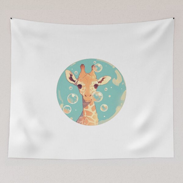 Item preview, Giraffe // Cute Giraffe art // kids // children // Bubbles designed and sold by SMARTKIT  DESIGNAGENCY.