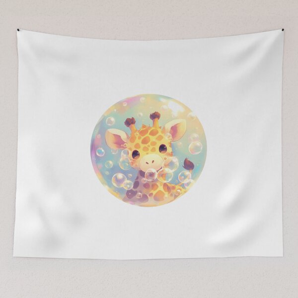 Item preview, Giraffe // Cute Giraffe art // kids // children // Bubbles designed and sold by SMARTKIT  DESIGNAGENCY.