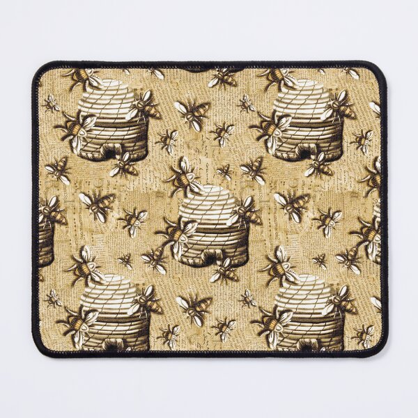Item preview, Vintage historic beehives and bees mixed media paper designed and sold by sueshormanart.