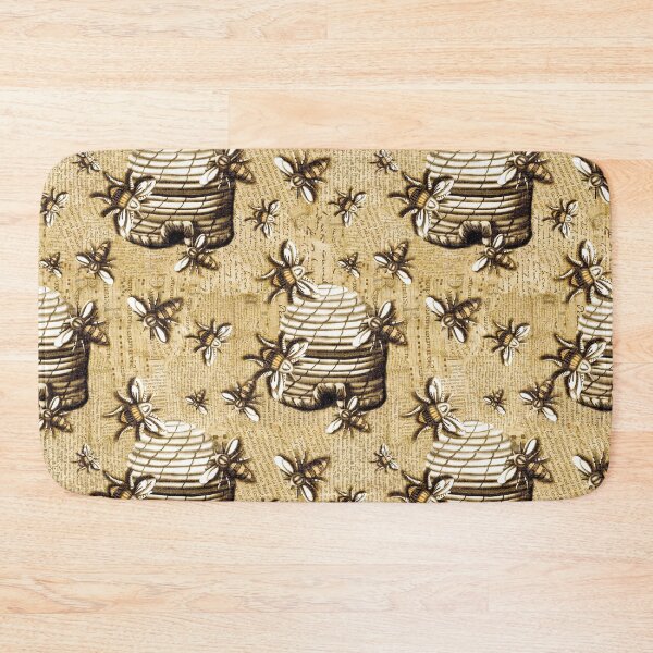 Item preview, Vintage historic beehives and bees mixed media paper designed and sold by sueshorman.
