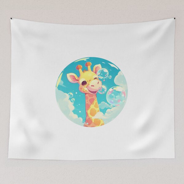 Item preview, Giraffe // Cute Giraffe art // kids // children // Bubbles designed and sold by SMARTKIT  DESIGNAGENCY.