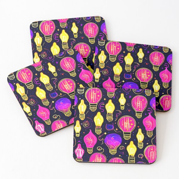 Item preview, Cartoonish Neon Bulb Art designed and sold by Health And Fitness Posts e-Store.