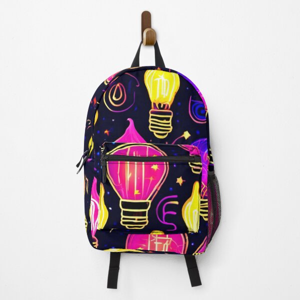 Item preview, Cartoonish Neon Bulb Art designed and sold by Health And Fitness Posts e-Store.
