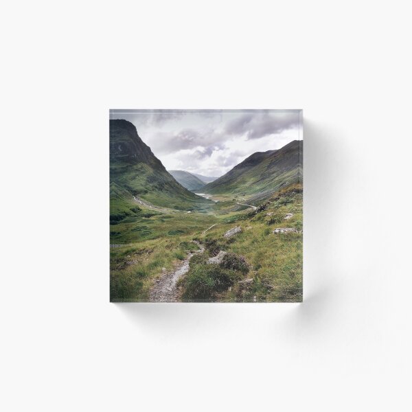 Glencoe, Highlands of Scotland Acrylic Block