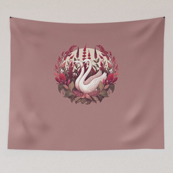 Item preview, Red Amaranth Swans  designed and sold by FrictionMaxxing.