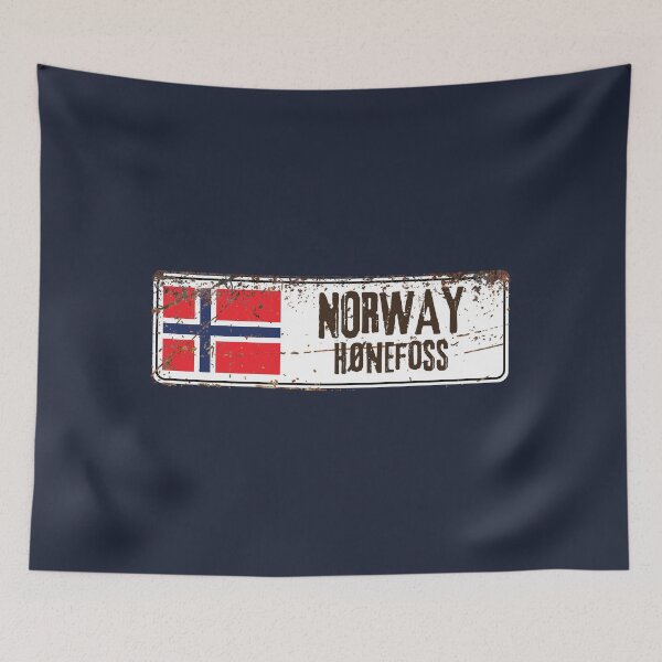 Item preview, Hønefoss Norway Flag – Ringerike & Waterfall Town designed and sold by jeshands.