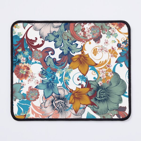 Item preview, Swirl vintage bohemian style floral pattern designed and sold by FleurDesign.