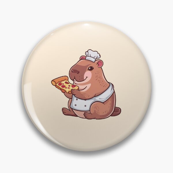 Item preview, Cute Capybara Pizza Kawaii designed and sold by canvadreamer444.