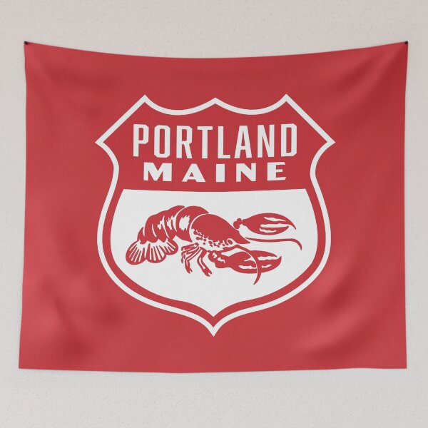 Item preview, Vintage Portland Maine Lobster Shield designed and sold by deadmansupplyco.