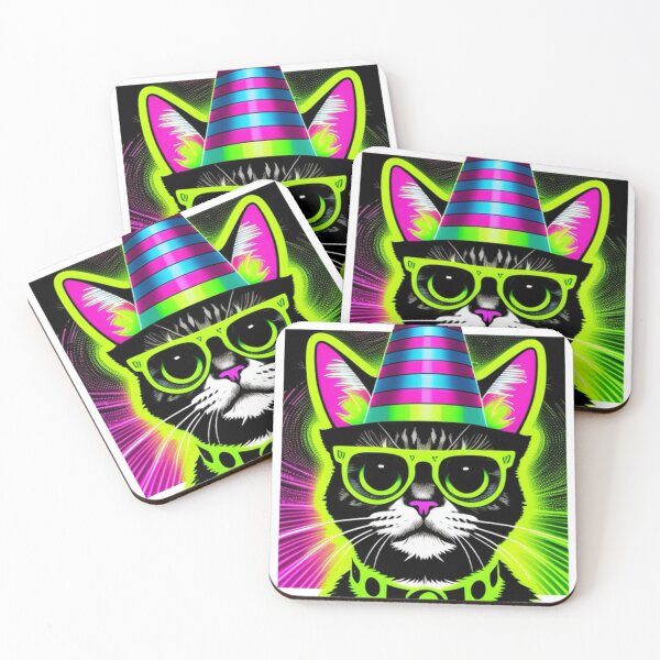 Item preview, Party Hat Cat by Music Genius Art designed and sold by musicgeniusart.