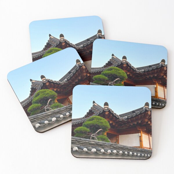 Item preview, Bukchon Hanok Roof Over a Stone Wall | Seoul, South Korea designed and sold by YemmyZImages.