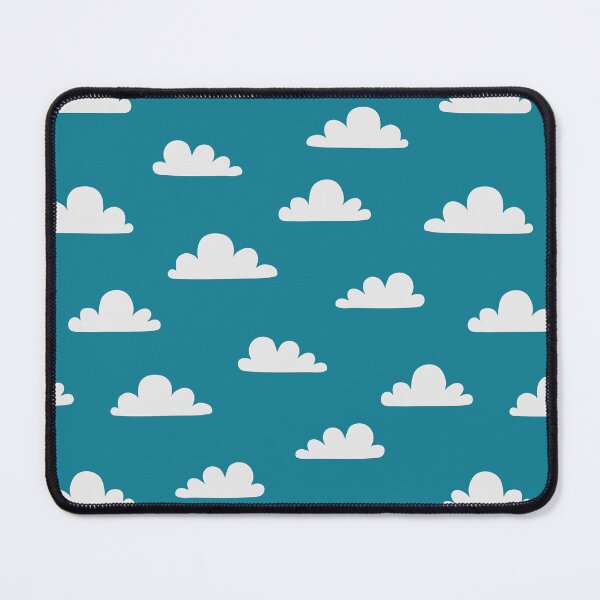Item preview, Cartoon Clouds - white on turquoise by Cecca Designs designed and sold by Cecca-Designs.