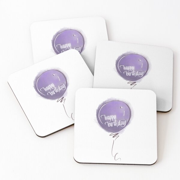 Item preview, Happy Birthday Calligraphy Balloon, Purple designed and sold by SaxonBlueInk.