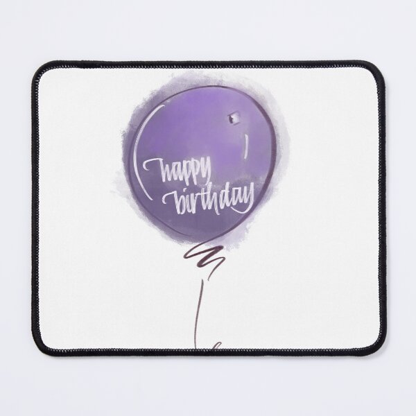 Item preview, Happy Birthday Calligraphy Balloon, Purple designed and sold by SaxonBlueInk.