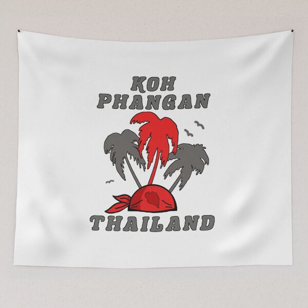 Item preview, Koh Phangan Island Thai Red Gray designed and sold by vibeno1.