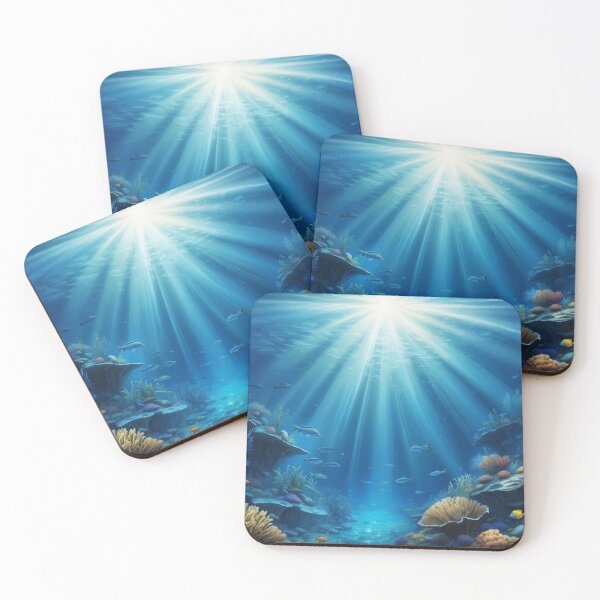 Item preview, Underwater scene with rays of light designed and sold by Andrey-Myagkov.