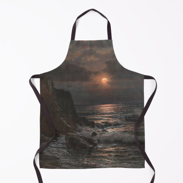 Item preview, Coastal Landscape in the Moonlight (detail) - Wartan Mohakian designed and sold by darkgothicart.