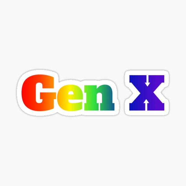 Item preview, Gen X graphic rainbow text. Generation X LGBTQ Gen x, LGBTQ Generation X designed and sold by PrideBeProud.