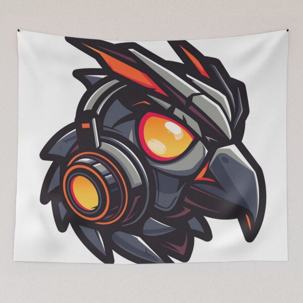 Item preview, cyborg eagle head machine mascot logo and icon designed and sold by asep sarifudin.