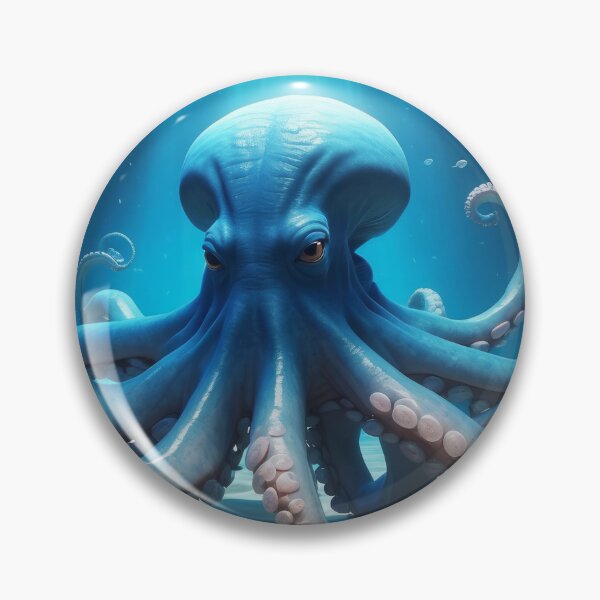 Item preview, Fearsome Octopus among old underwater ruins in rays of light. designed and sold by Andrey-Myagkov.