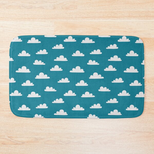 Item preview, Cartoon Clouds - white on turquoise by Cecca Designs designed and sold by Cecca-Designs.
